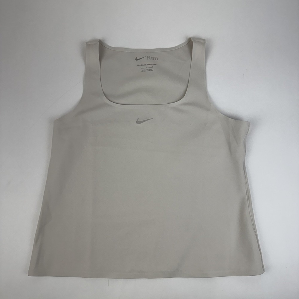 New Womens Nike Form Ivory Athletic Gym Tank Top Shirt Size Large NWT